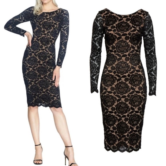 Dress the Population Emery Long Sleeve Black
Lace Cocktail Dress - Picture 5 of 8